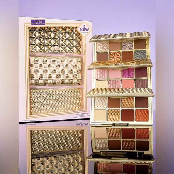 🤎TARTE🤎The Golden Era Amazonian Clay Collector’s Set/3 New Eye Palettes/NIB - Picture 1 of 7